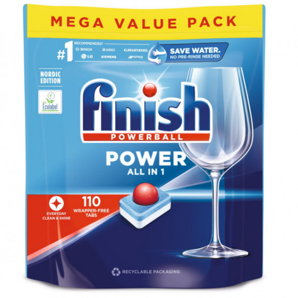 Таблетки для п/машины Finish Poweball Power All in 1, 110 шт. в Пензе